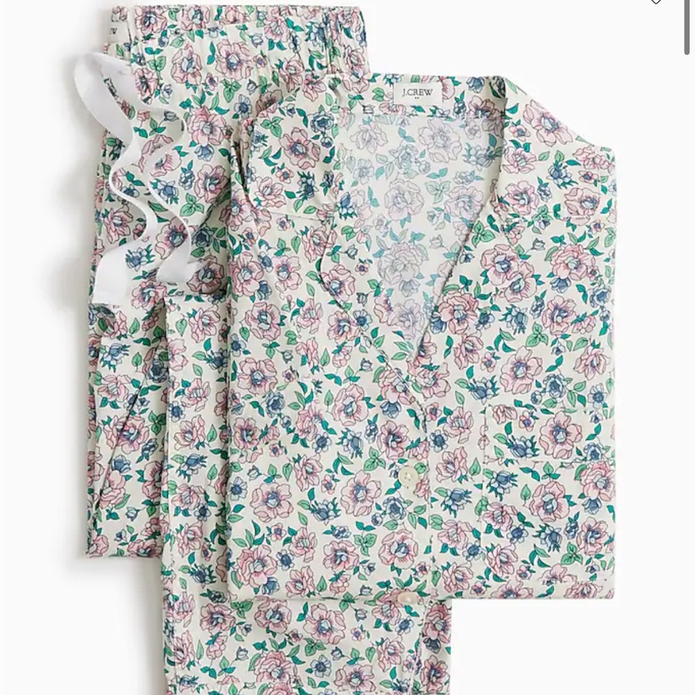Worn once J.Crew Floral Pajama Set